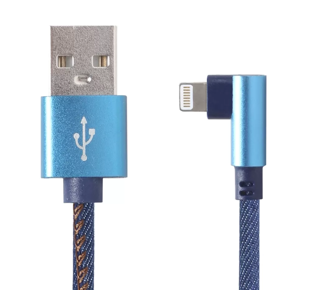 8-pin iPhone kabl, 1m denim plavi