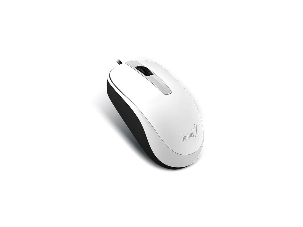 GENIUS Mouse DX-120, USB, Optical, White, 1000dpi, 3 buttons, 1.5m