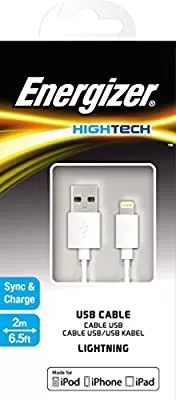Energizer Lightning/USB Cable 2 m, White